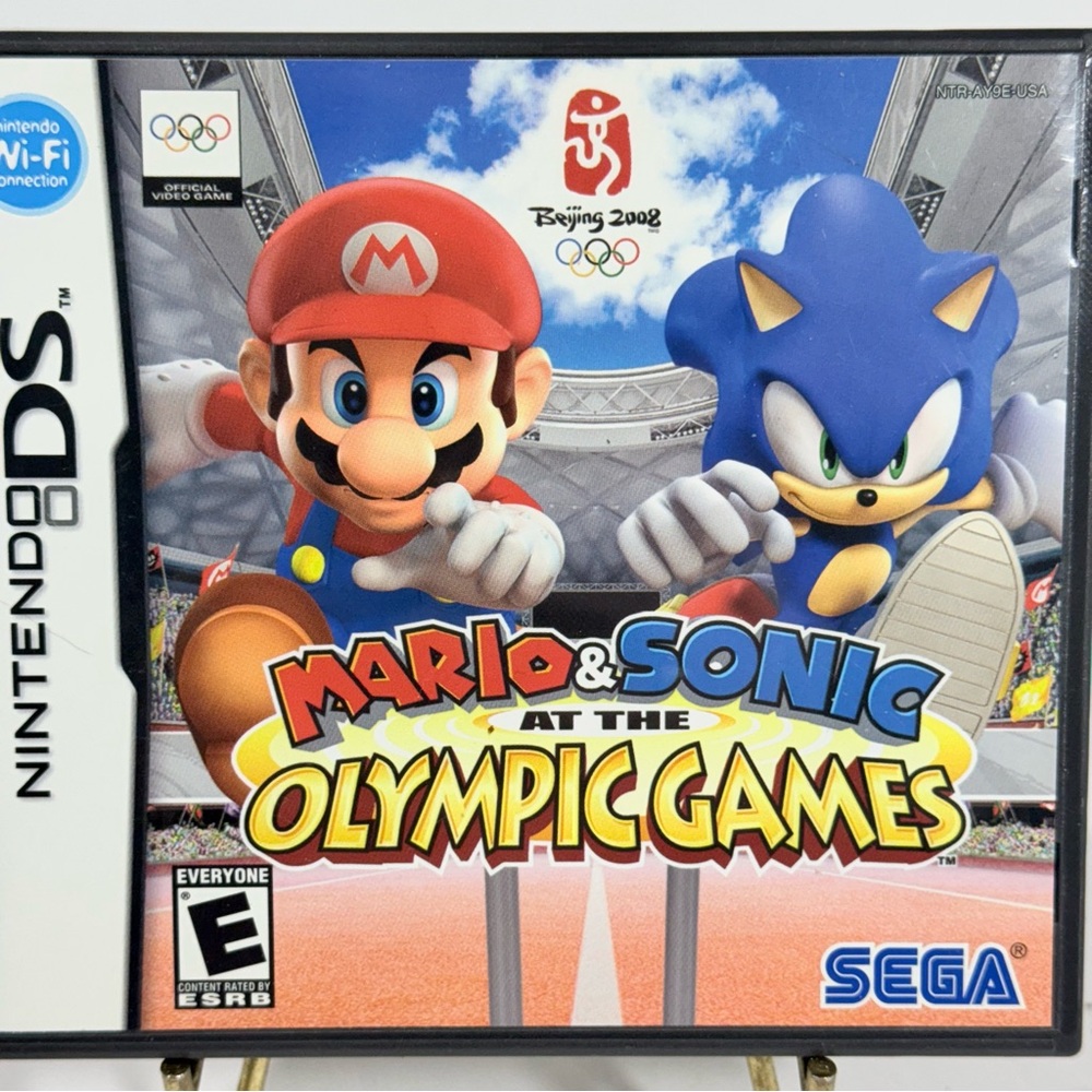 Mario & Sonic At The Olympic Games Nintendo DS Game Case Manual CIB Sega Travel